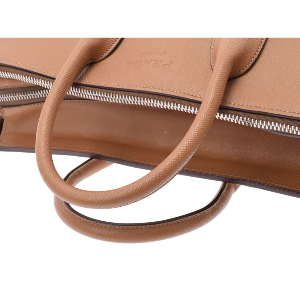 Prada Saffiano Tan Brown card Camel Tan tote bag - Picture 3 of 11